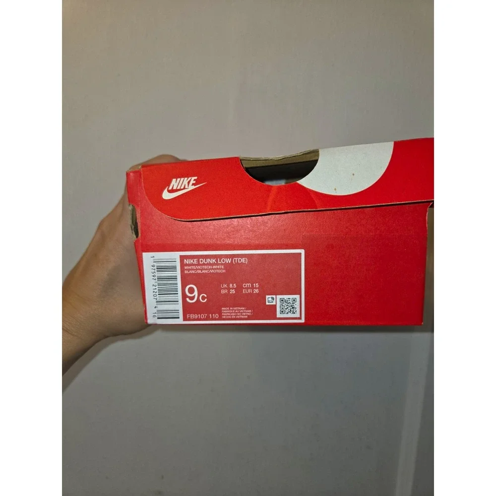 Nike Dunk Low (TDE) Toddler Sneakers Purple/White US 9.5 FB9107-110